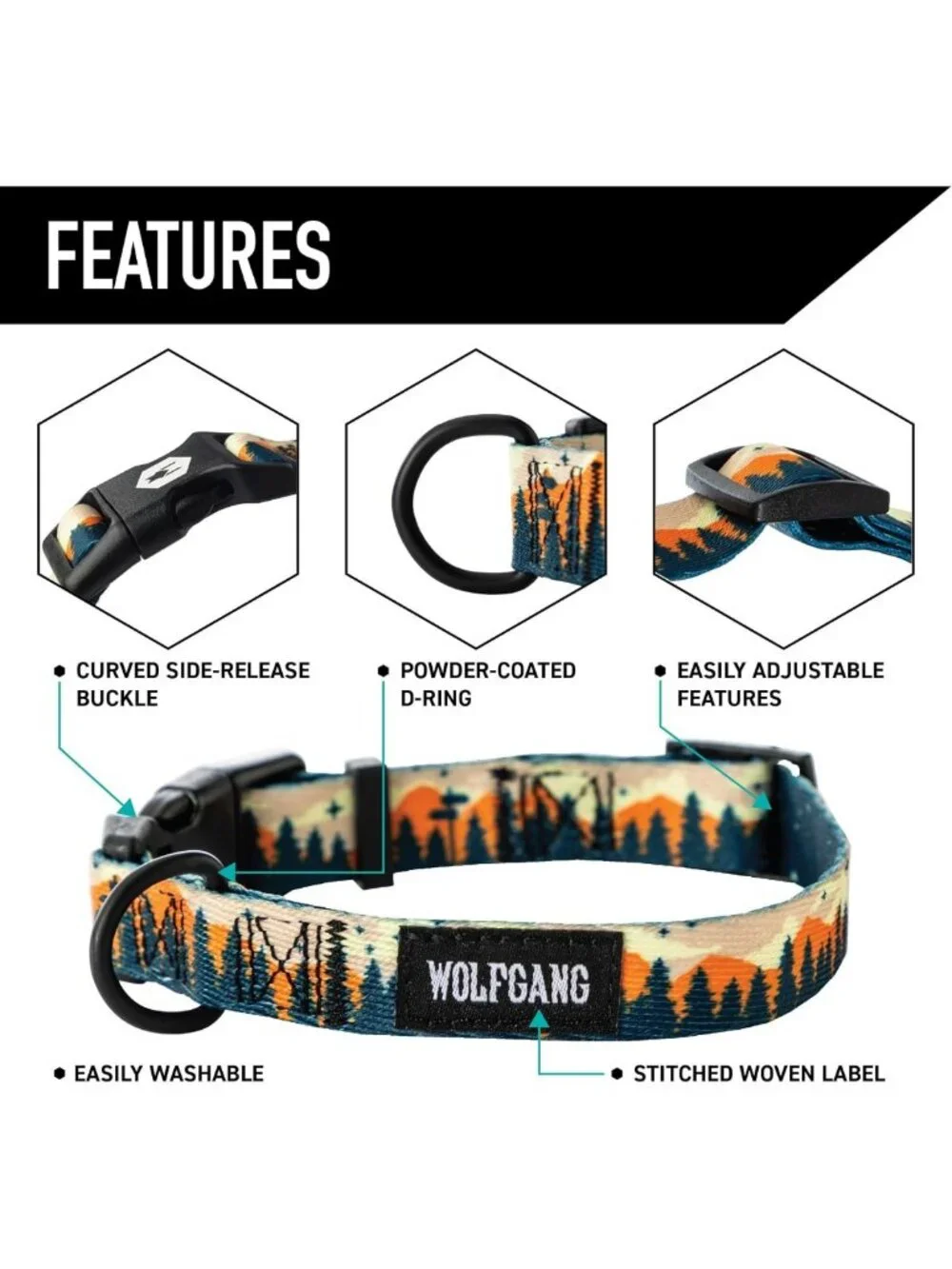 Adjustable Heavy Duty Dog Collar with Quick Release Buckle for Training
